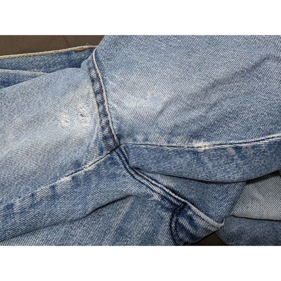 Rustler Mens 1970s Boot Cut Blue Jeans Medium Wash Denim Cotton USA 42x30 West - Picture 10 of 13